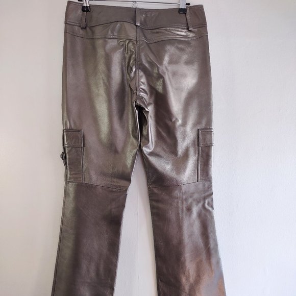 Cache Pants & Jumpsuits Leather Boot Cut Cargo Jeanspants By Cache